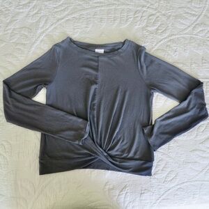 All in Motion Grey Long Sleeve Top Size L (10/12)